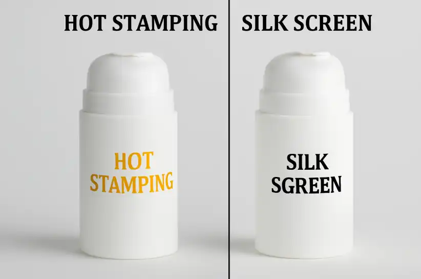 Hot Stamping vs. Silk Screen on Curved Plastic Airless Surfaces: Accuracy Comparison